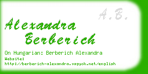 alexandra berberich business card